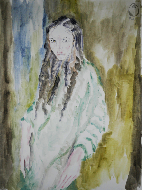 oil on paper - olio su carta di Piro